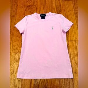 Ralph Lauren Pink Girls’ Pony T-shirt, size S